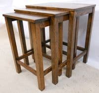 Oak Nest of Three Tables