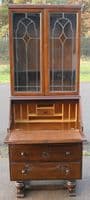 Oak Standing Bureau Bookcase