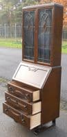 Oak Standing Bureau Bookcase