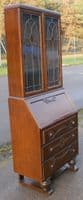 Oak Standing Bureau Bookcase