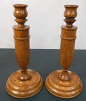 SOLD - Three Pairs Wooden Candlesticks