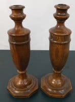 SOLD - Three Pairs Wooden Candlesticks