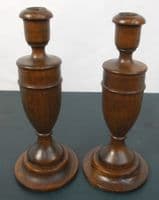SOLD - Three Pairs Wooden Candlesticks
