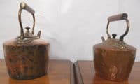 SOLD - Two Victorian Copper Kettles