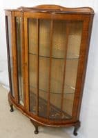SOLD - Walnut China Display Cabinet