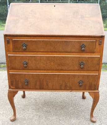 Walnut Writing Bureau in the Queen Anne Style