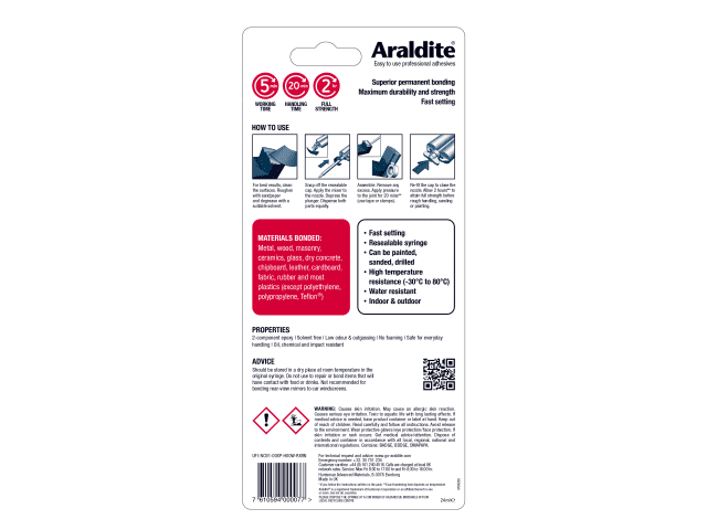 Araldite Rapid Epoxy Syringe 24ml