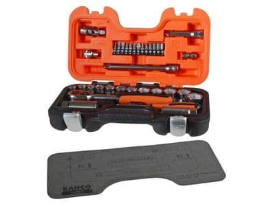 Bahco S330 Socket Set of 34 Metric 1/4in & 3/8in Drive