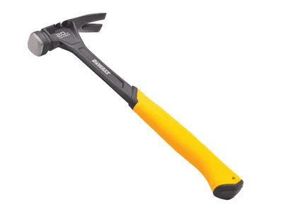 DeWalt 567G (20oz) Claw Hammer With Free 3 Piece Nail Set