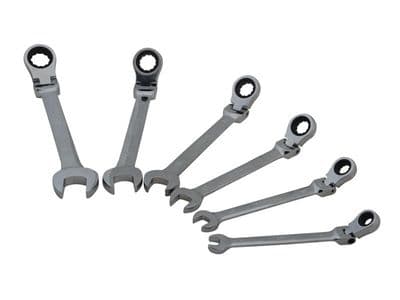 Faithfull Hinged Ratchet Spanner Set, 6 Piece