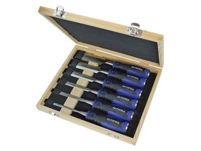 Faithfull Soft Grip Chisel Set in Storage Box, 6 Piece