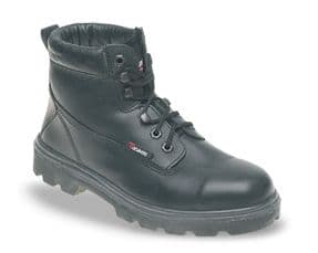 Toesavers Traditional Dual Density Black Leather S3 Safety Boots