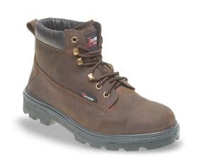 Toesavers Traditional Dual Density Brown Leather S3 Safety Boots