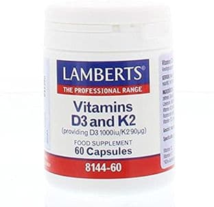 Lamberts Healthcare Vitamins D3 and K2 60 Capsules