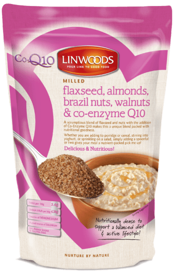Linwoods Milled Flaxseed Almonds Brazil Nuts Walnuts & Co-Enzyme Q10