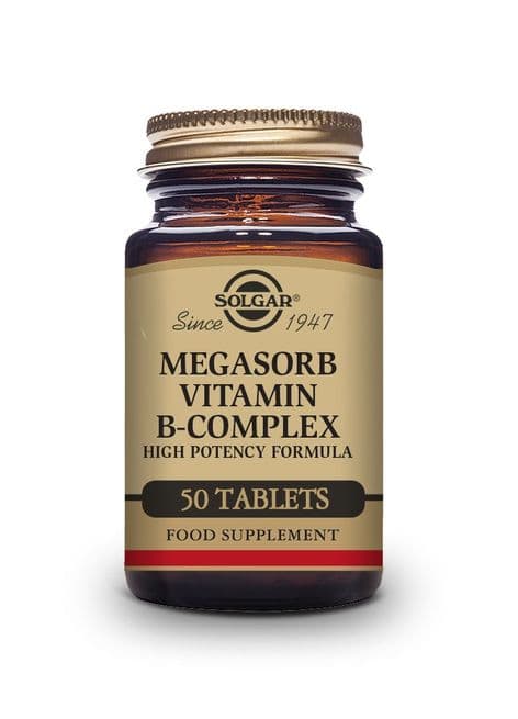Megasorb Vitamin B-Complex High Potency Tablets 50 or 100
