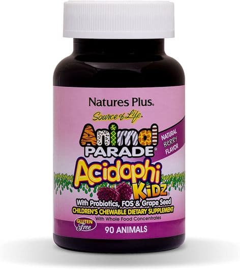 Nature's Plus - Animal Parade Acidophikidz, Children's Chewable Probiotic, 90 tablets