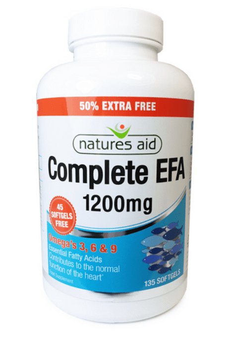 Natures Aid Complete EFA 1200mg 90 Softgels + 45 Free