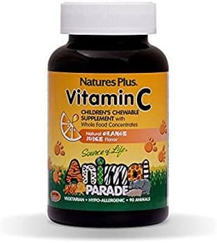Natures Plus Animal Parade Vitamin C Childrens Chewable Supplement 90 Animal Tablets