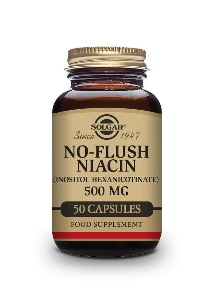 NoFlush Niacin 500 mg Vegetable Capsules Vitamin B3 Inositol