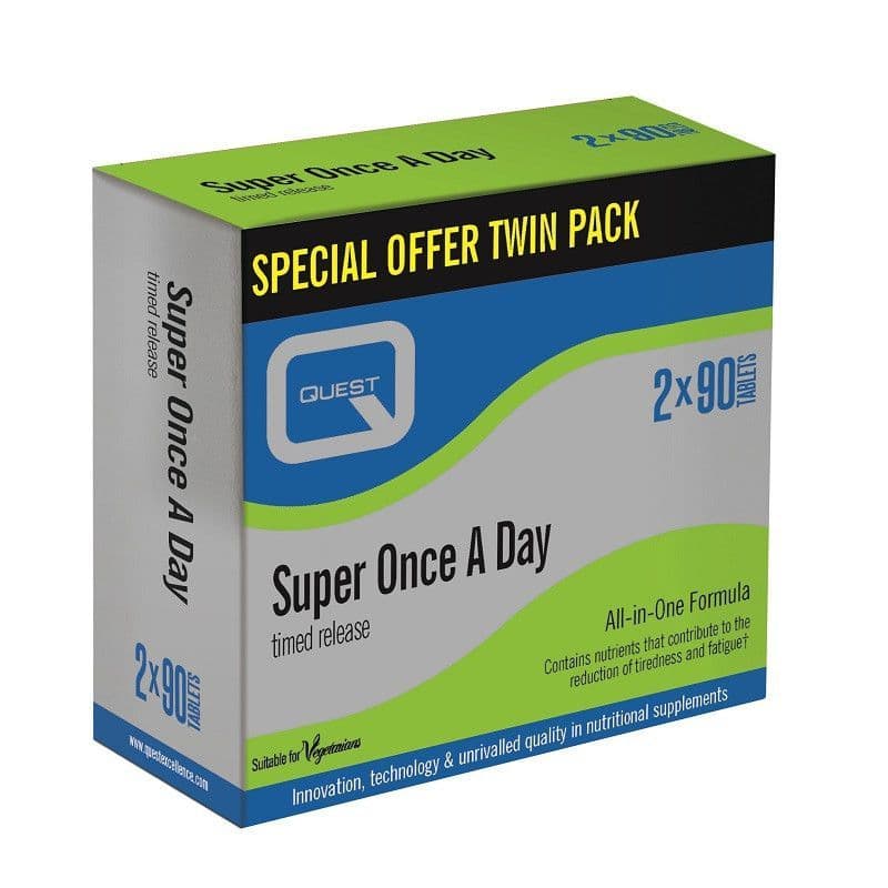 Quest Vitamins Super Once A Day SPECIAL OFFER Twin Pack 2X90 Tabs 180