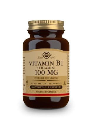Vitamin B1 100 mg Vegetable Capsules (Thiamin)