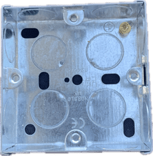 25mm Deep 1 Gang Knockout Box KO Flush Back Box Galvanised Back Box