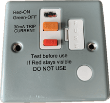 BG Metal Clad RCD Fused Spur Unit MC554RCD with Flex Outlet