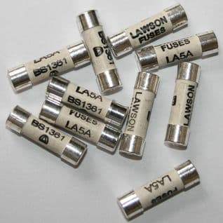 Bulk Pack 10 x 5 AMP Consumer Unit or FuseBox Fuses BS1361 C55 (LA5)