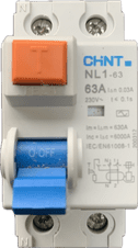 Chint NL1-63 63A 30mA RCD 230v AC BS EN 61008-1