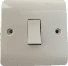 Click CMA011 1 Gang 2 Way Light Switch Plate Switch White 10 Amp