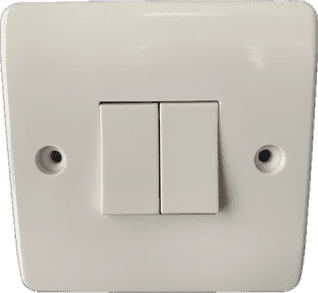 Click CMA012  2 Gang 2 Way Light Switch Plate Switch White 10 amp