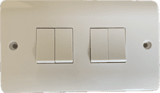 Click CMA019 4 Gang 2 Way Light Switch Plate Switch White