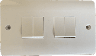 Click CMA019 4 Gang 2 Way Light Switch Plate Switch White