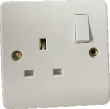 Click CMA035 13 amp Single Switched Socket Outlet White