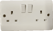 Click CMA036 13 amp Double Switched Socket Outlet White Twin Outlet