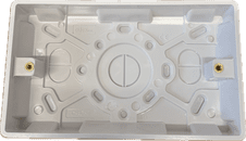 Click CMA082 25mm 2 Gang Twin Surface Moulded Back Box White