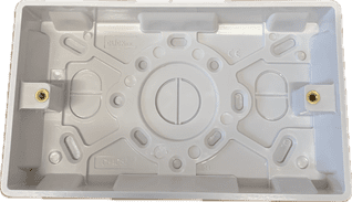 Click CMA082 25mm 2 Gang Twin Surface Moulded Back Box White