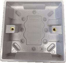 Click CMA083 35mm 1 Gang Single Surface Moulded Back Box White