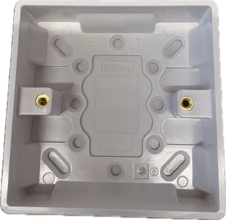 Click CMA083 35mm 1 Gang Single Surface Moulded Back Box White