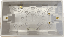 Click CMA086 45mm Deep 2 Gang Twin Surface Moulded Back Box White