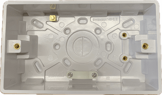 Click CMA086 45mm Deep 2 Gang Twin Surface Moulded Back Box White