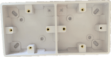 Click CMA089 Surface Mounted Dual Accessory Box White