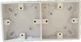 Click CMA089 Surface Mounted Dual Accessory Box White