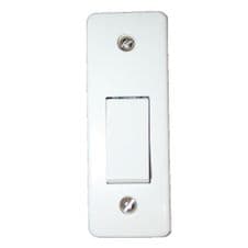 Click CMA171  1 Gang 2 Way Architrave Light Switch Plate Switch White 10 Amp Click CMA171