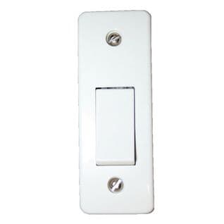 Click CMA171  1 Gang 2 Way Architrave Light Switch Plate Switch White 10 Amp Click CMA171
