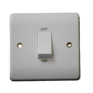 Click CMA500 45 Amp DP Double Pole Switch Control Switch White