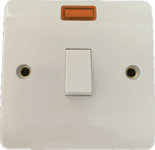 Click CMA623 20 amp Double Pole Switch with Neon Indicator Control Switch White