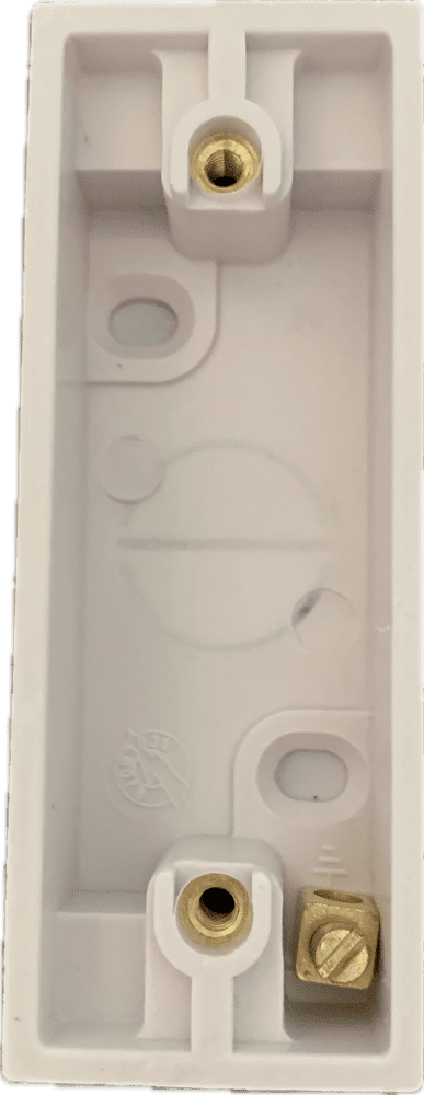 Click PRW175 Surface Mounted Single Architrave Back Box White Plastic
