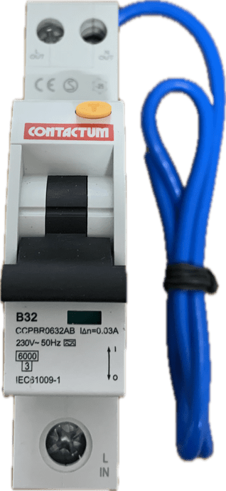 Contactum B32A 30mA RCBO Class A 6 KA B Curve Compact